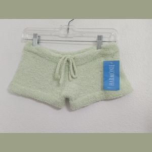 Harmonie NWT Light Green Soft Drawstring Dance Short Shorts Size XS
